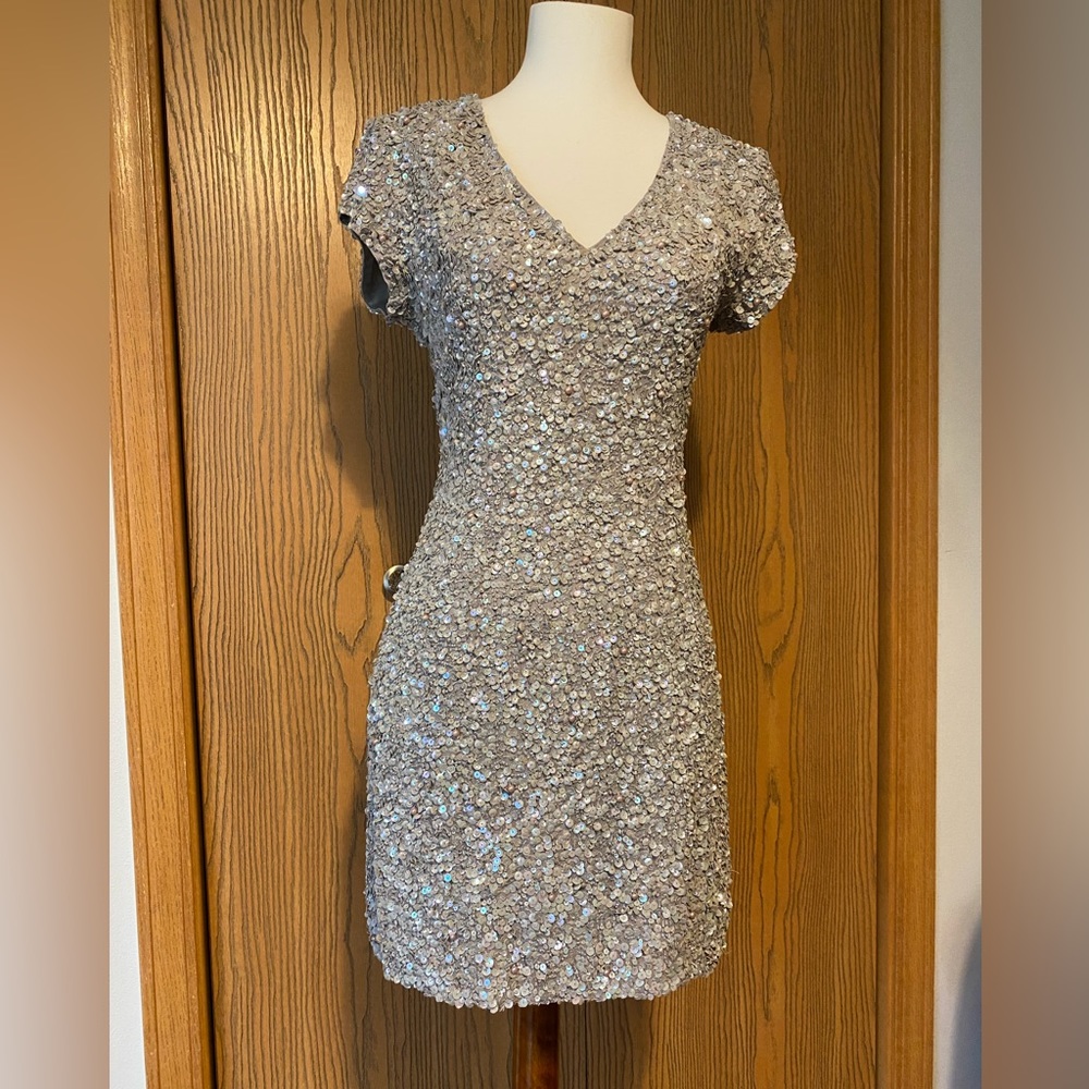 Parker Sequin & Pearl Sheath Dress